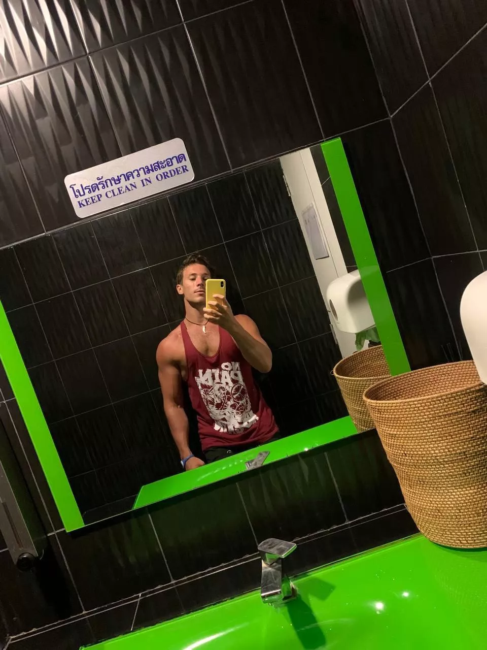 Gym toilets have the Best Light)
