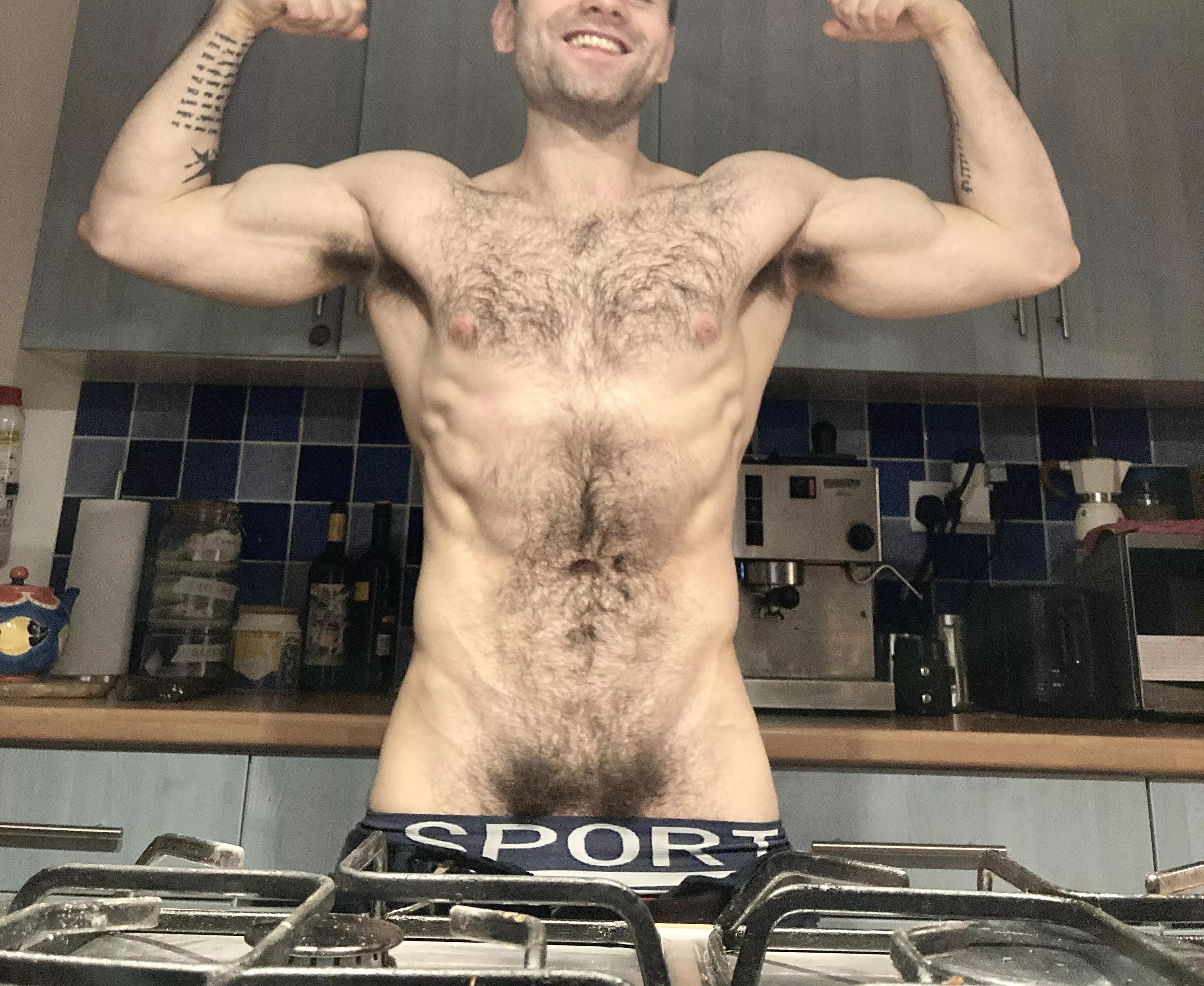 It’s a crime against food hygiene, but we’re still cooking up a storm