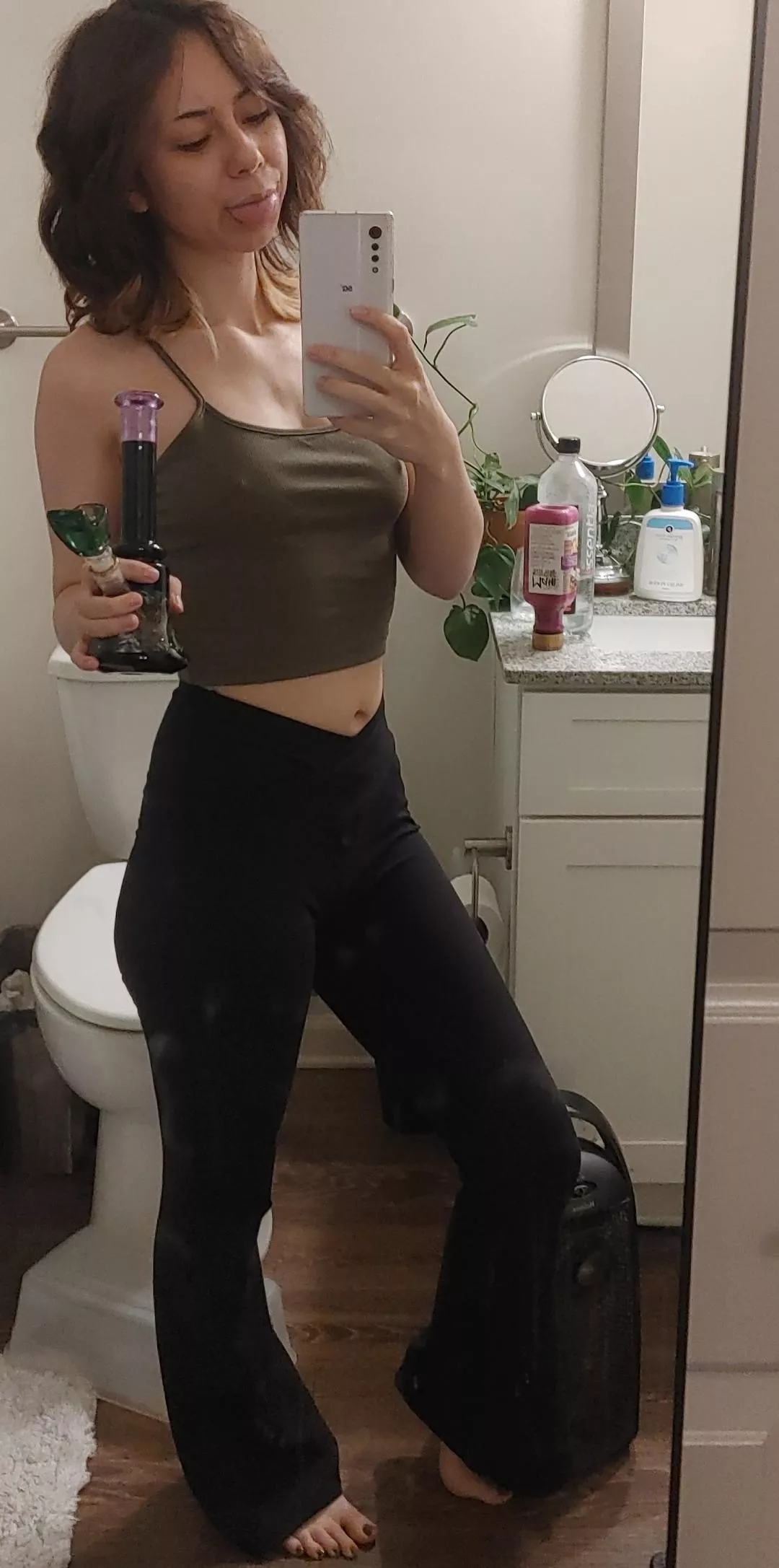 just a braless stoner girl