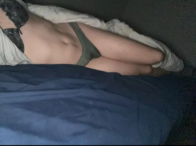 Love sleeping in a bra and panties. M