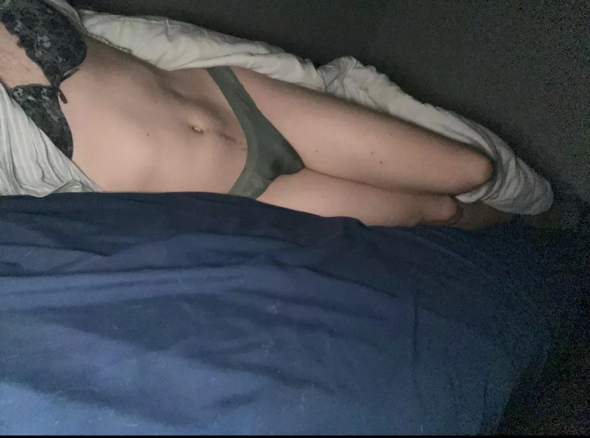 Love sleeping in a bra and panties. M