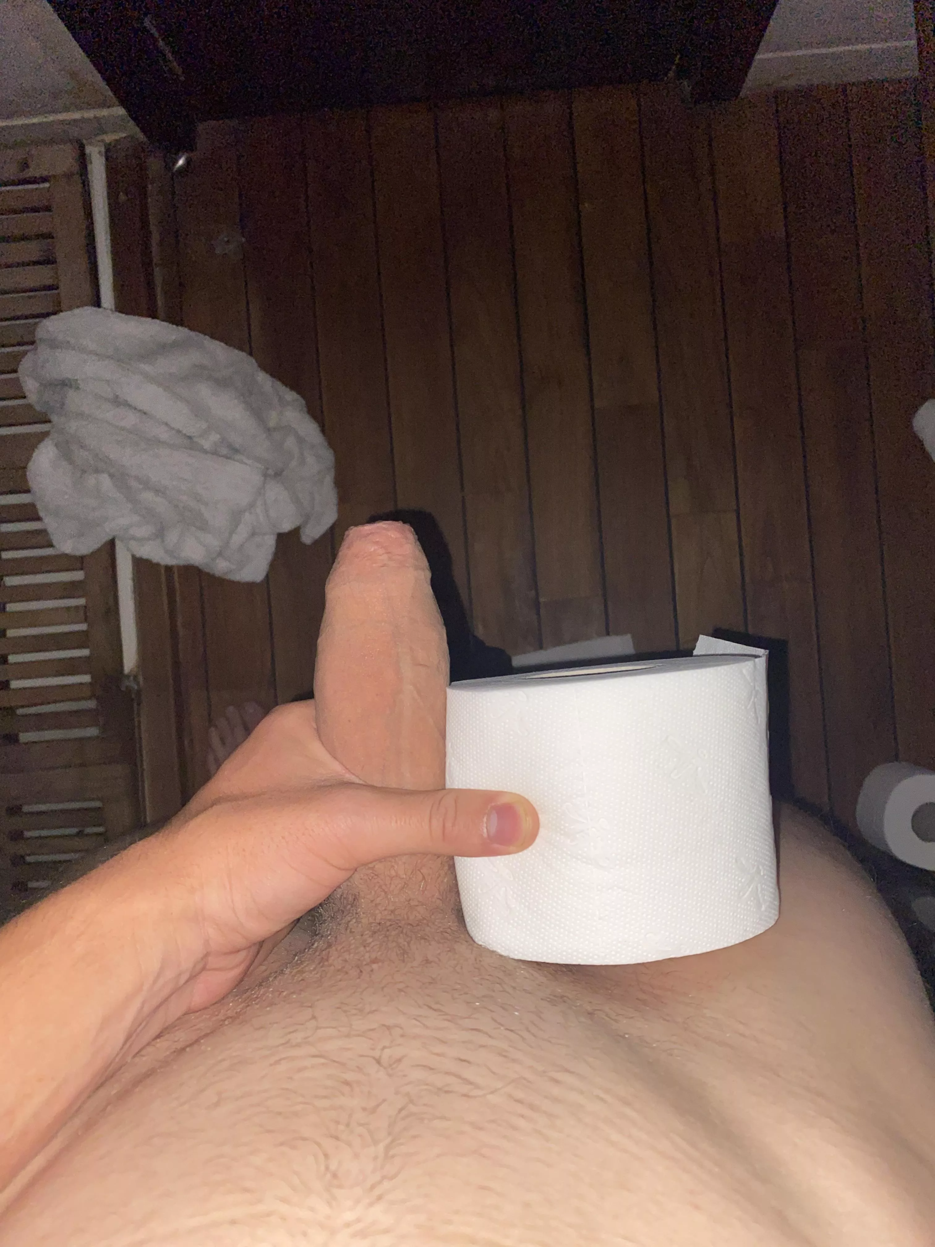 Me, 19M, compared to a toilet paper roll. Anyone want to compare?