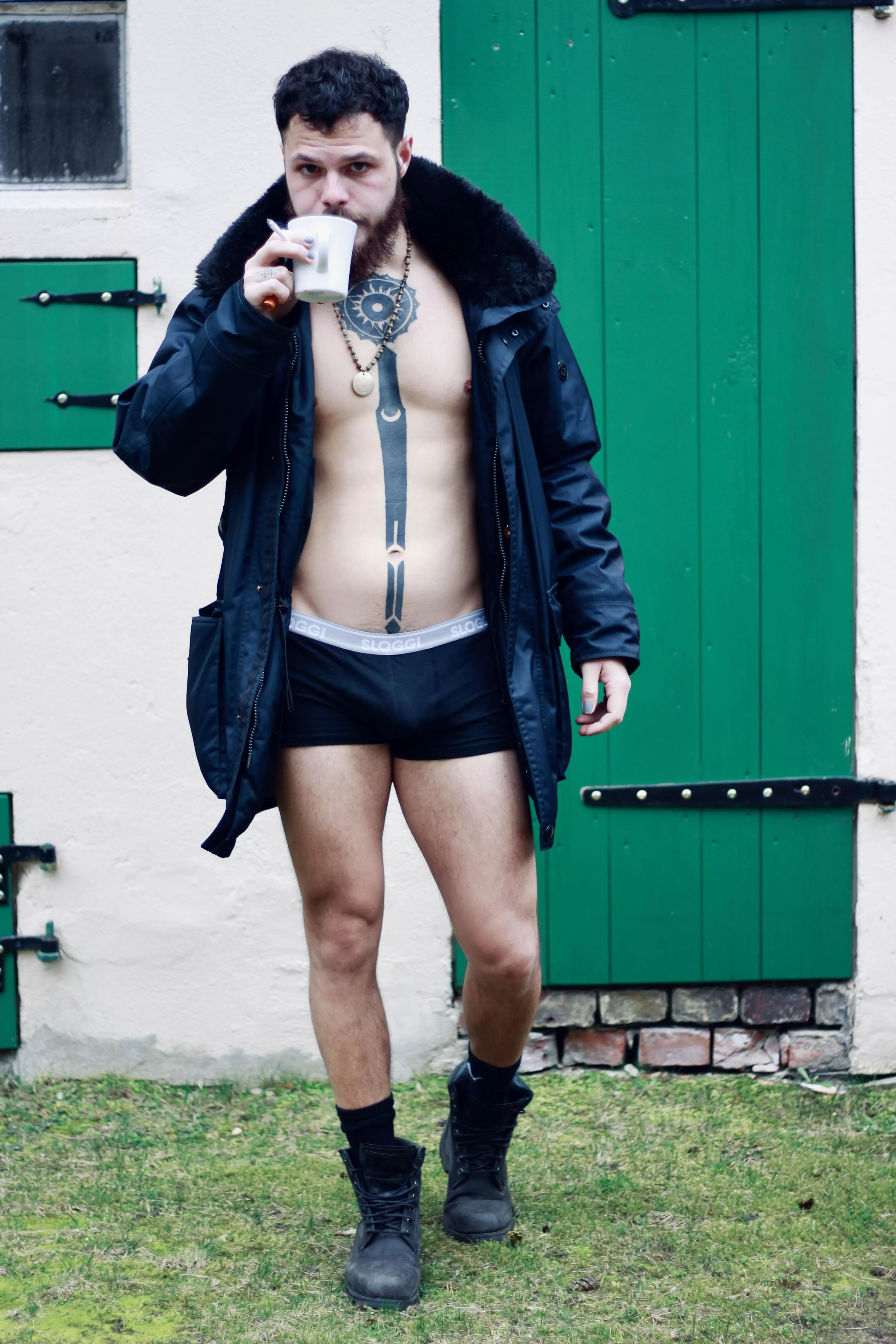 Morning coffee in fresh air