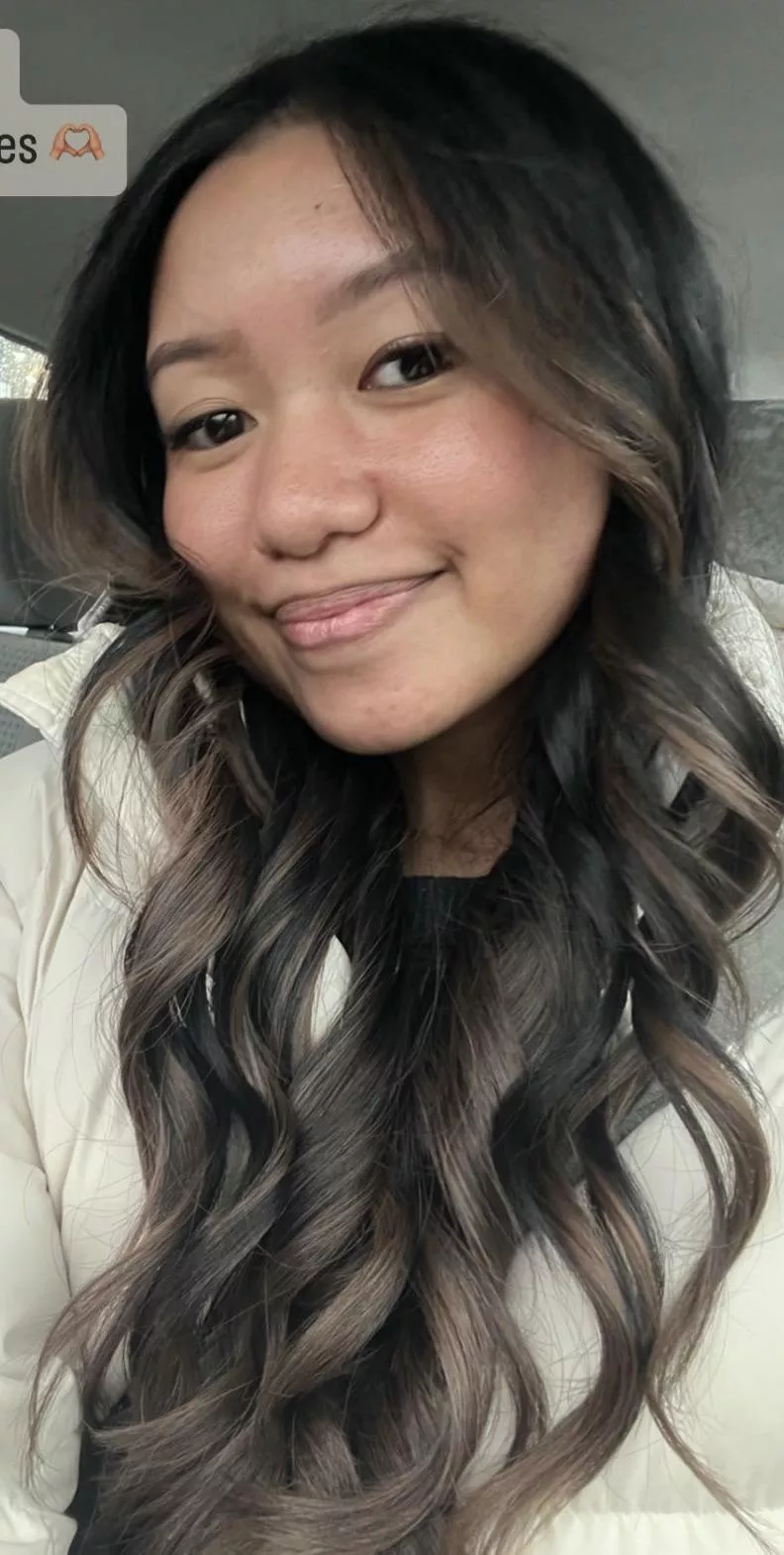 newly dyed brunette hair on this beautiful filipina!