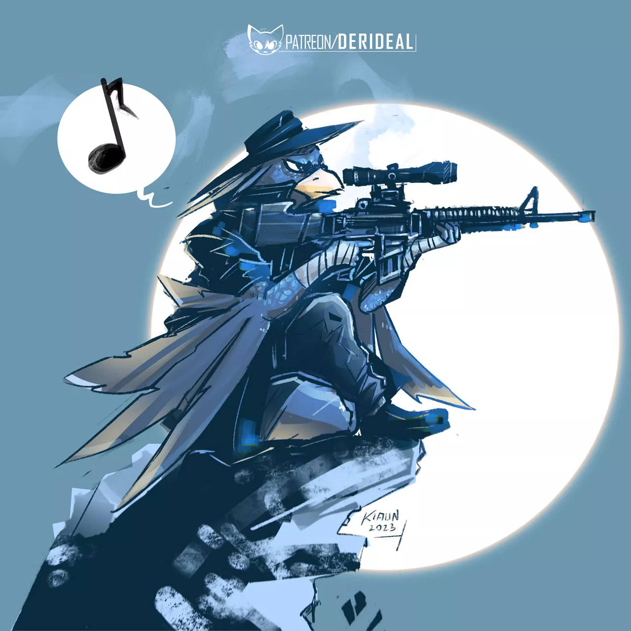 Sniper caw (art by me)