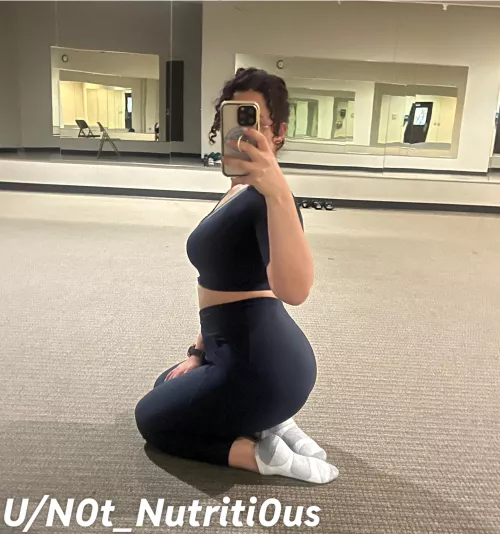 Squeezing in a little yoga