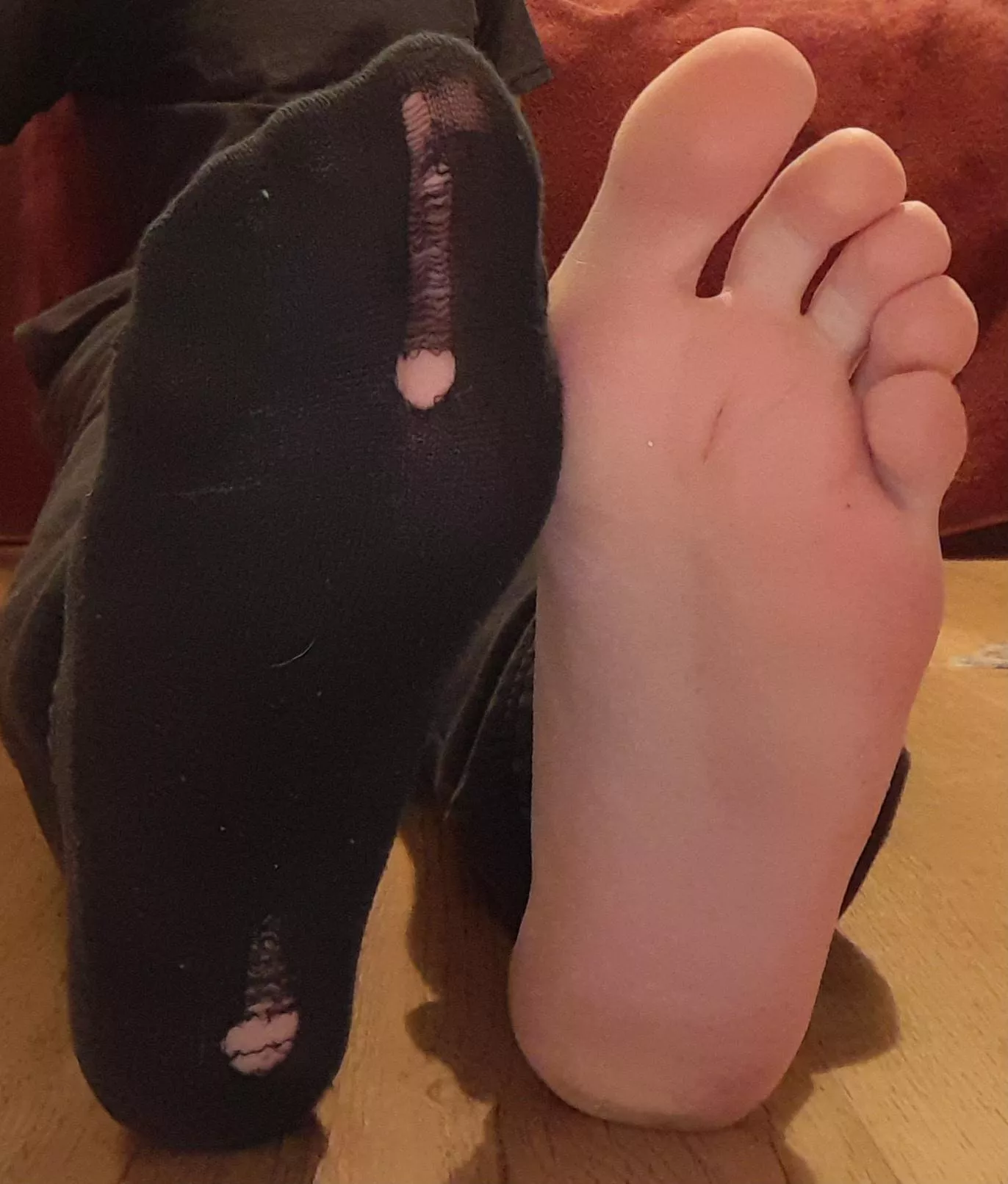 The sock is worn out... You should smell it