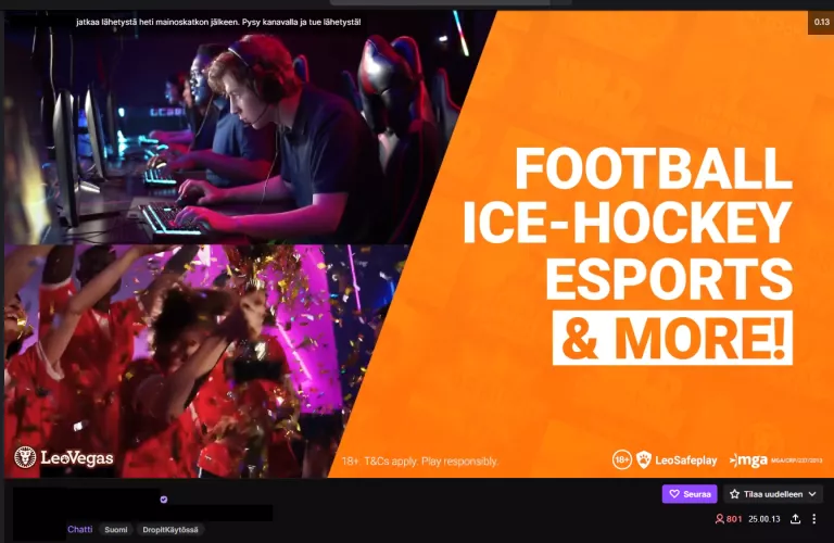 Twitch has started to show online casino ads while it's prohibited to market them to finns by law, who to contact about this?