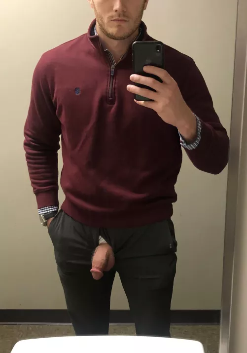 Your boss’s married cock needs your attention the office bathroom