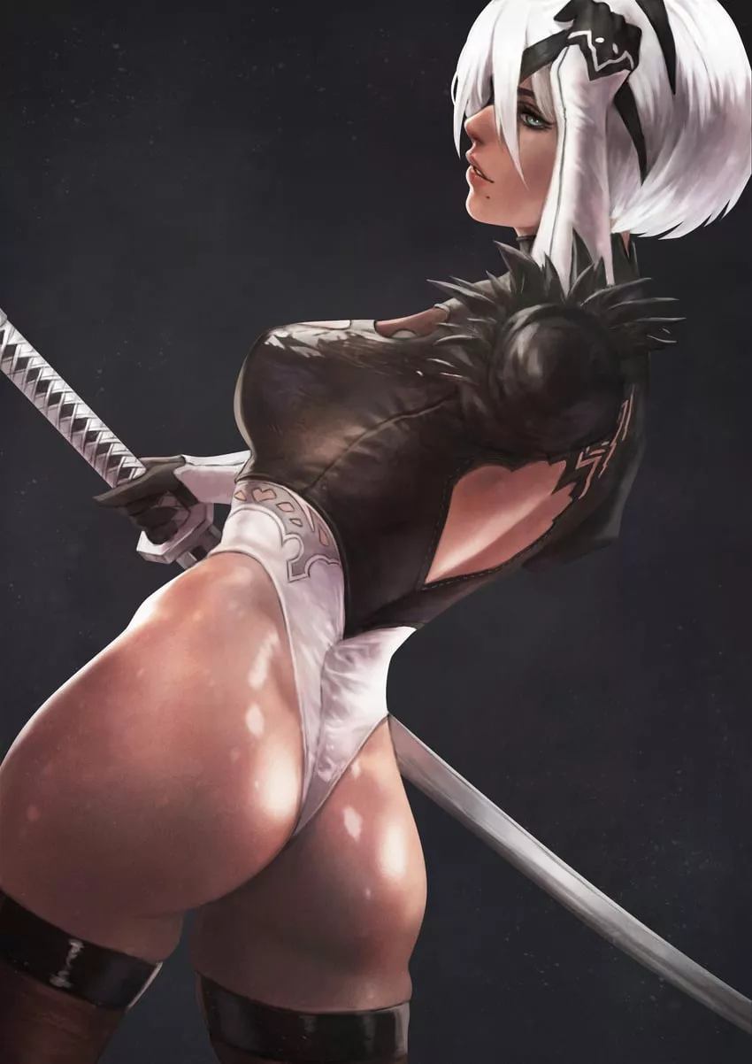2B's shiny android ass (monori rogue)