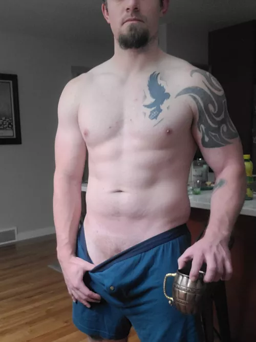 [30] Boxers and a mixed drink kinda friday night