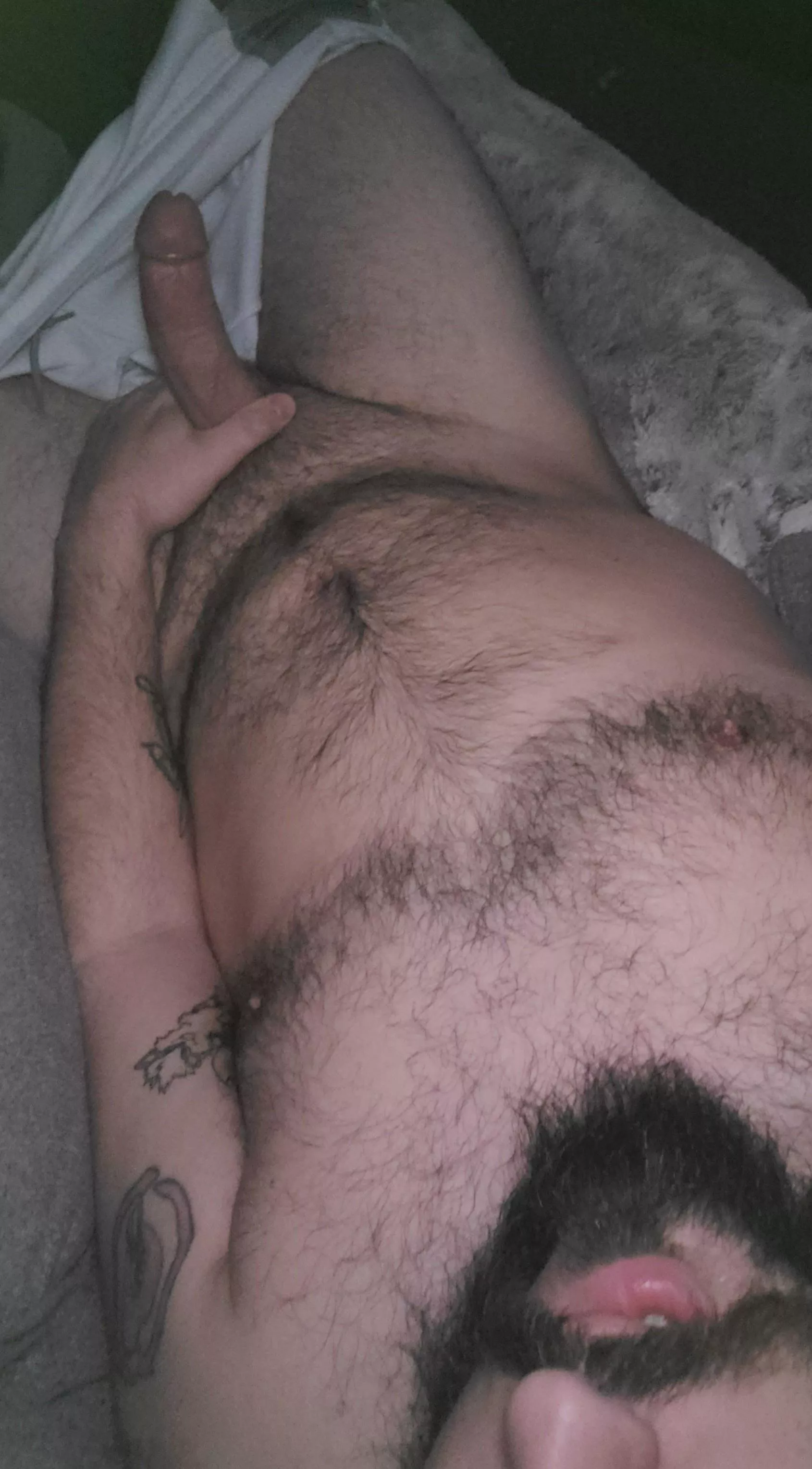 [35] Daddy's morning wood.