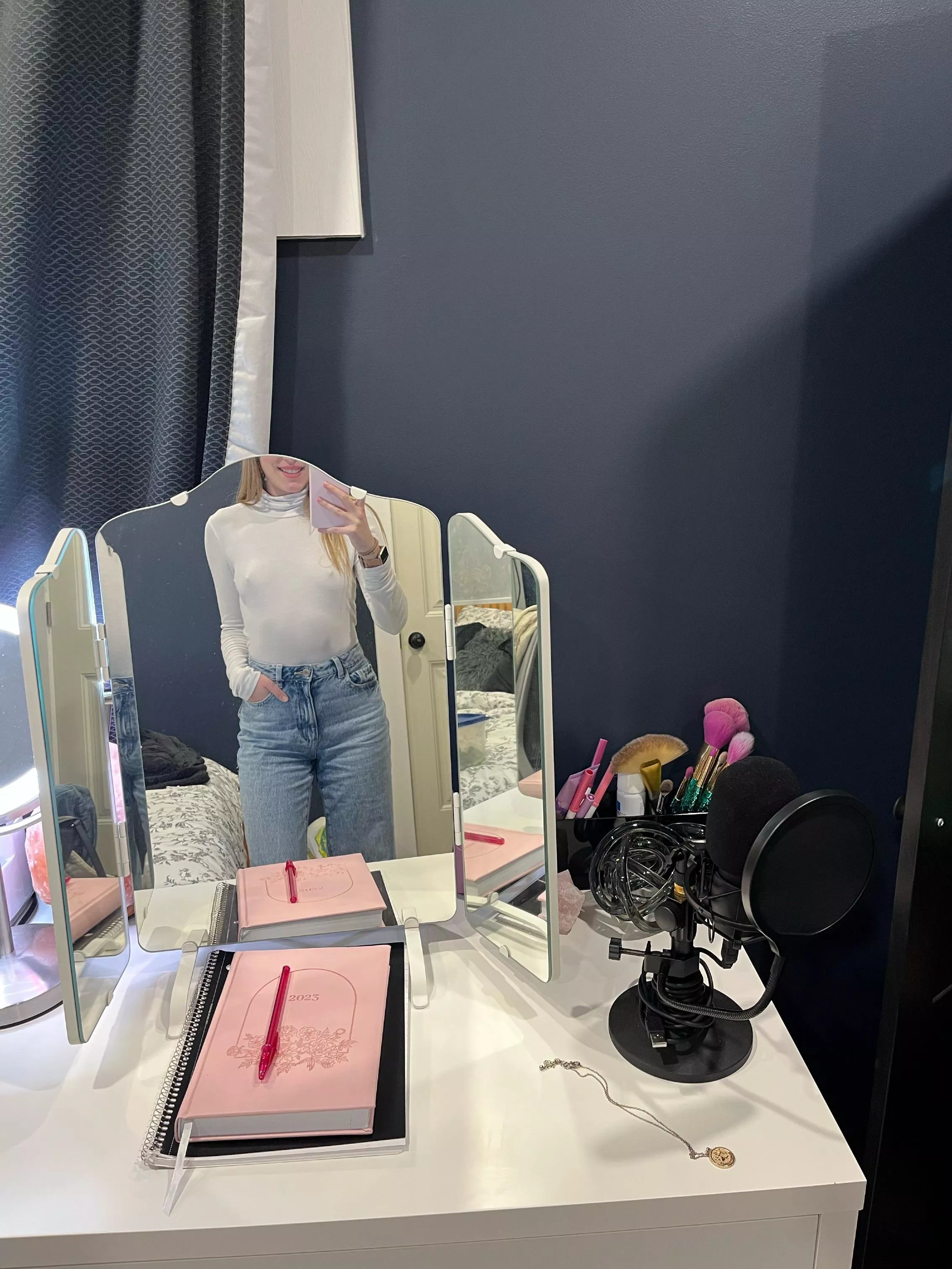 a classic white turtleneck for today