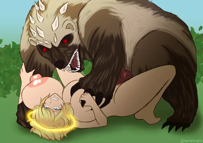 Angel girl x giant wolverine (marinesunspice)