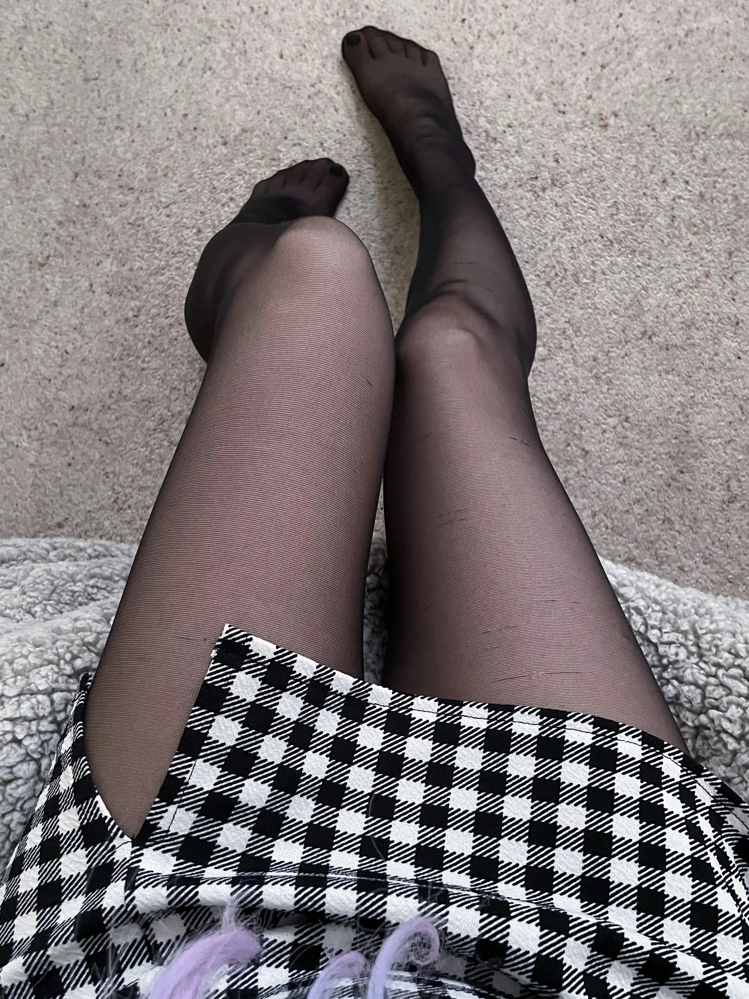 Black stockings legs
