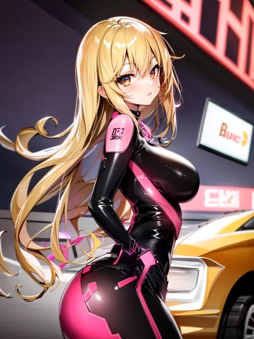 Black/Pink Racer Suit