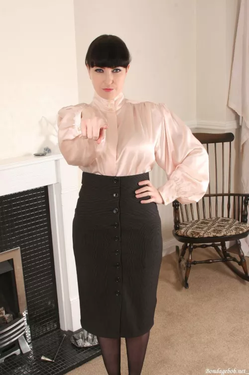 Buttoned up pencil skirt