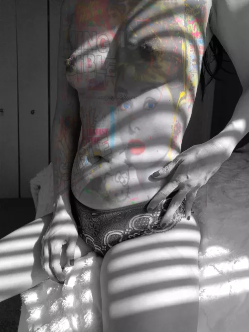 Excursions in POP ART layering 2023 Series three. Hepburn and I (F) [OC]