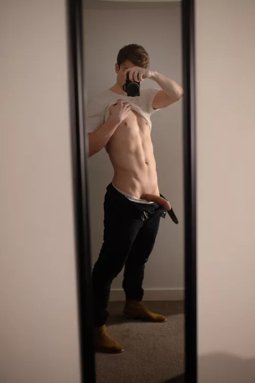 Get on your knees for this big young boy cock