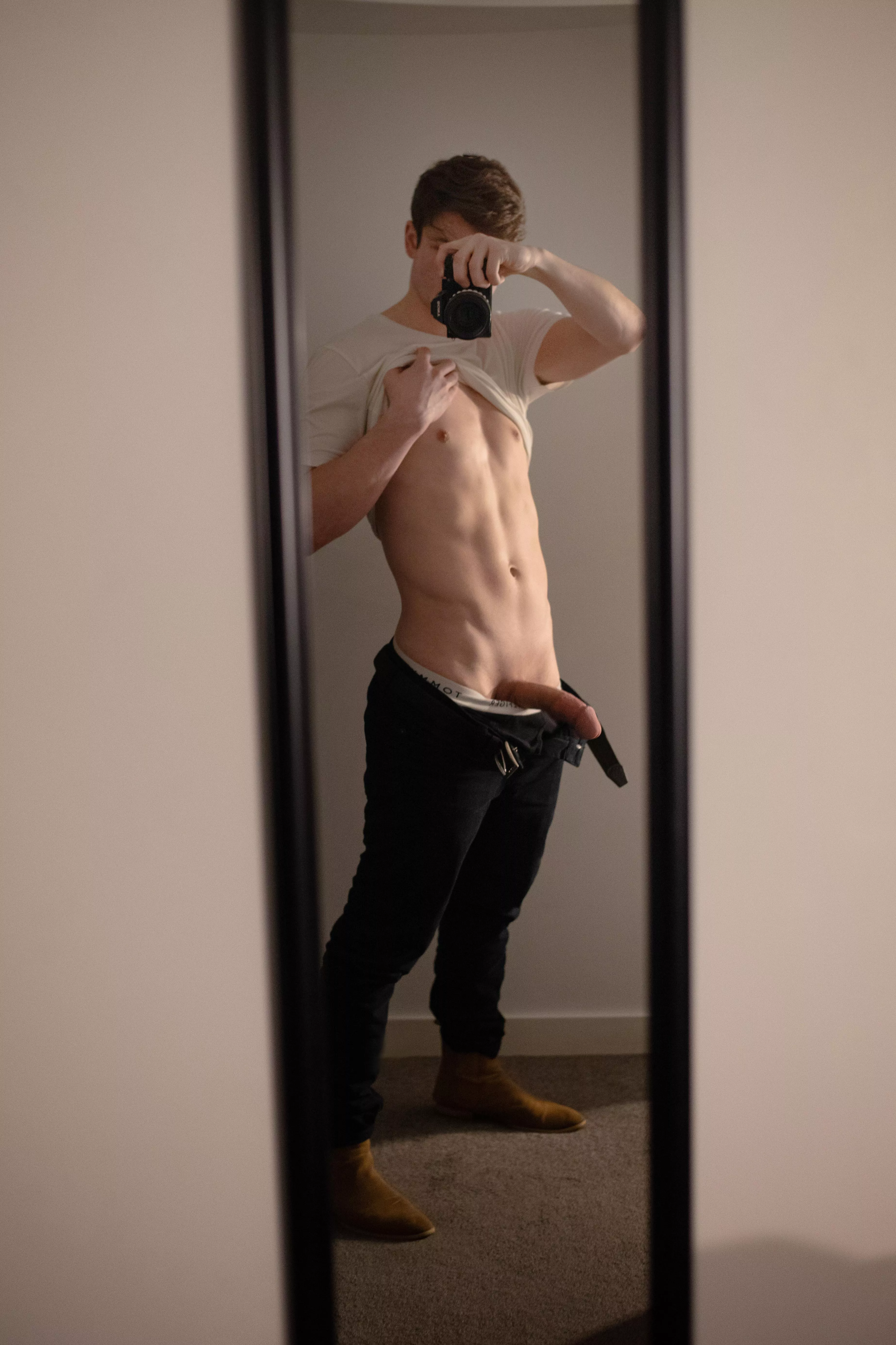 Get on your knees for this big young boy cock