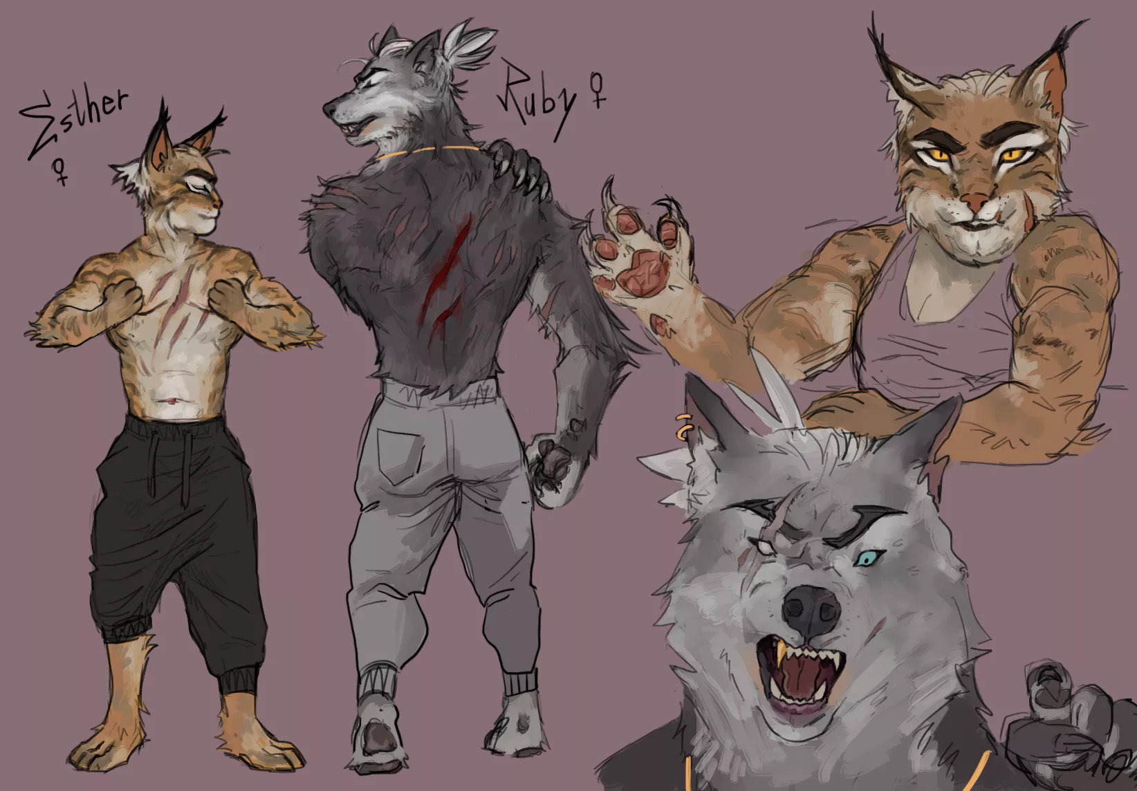 i dont draw animals very often or furries at that but i kinda enjoyed this ngl