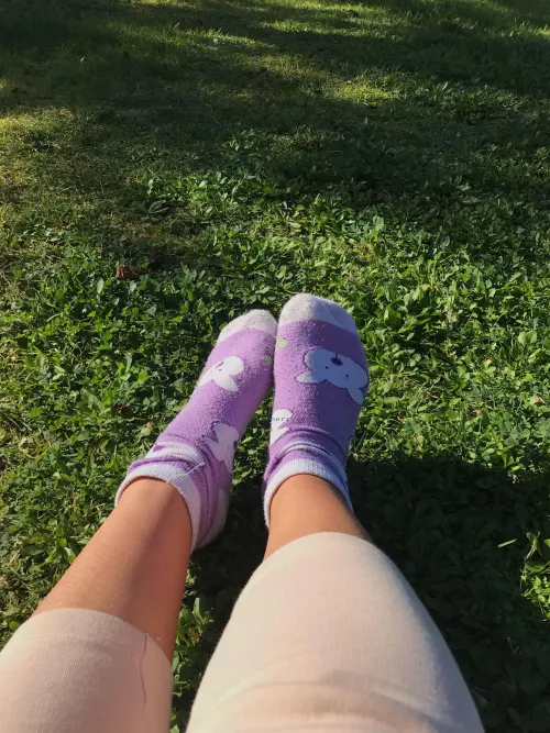 It’s a beautiful day to show off my baby girl socks 🍭