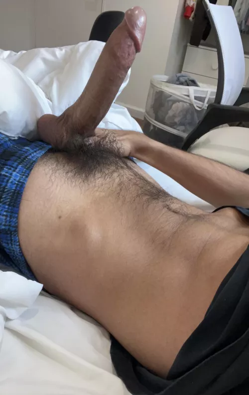 My friends say it looks like I have too much testosterone down there lmao