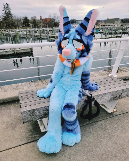 New fursuit. Meet Cascade! 🌊 [Maker: Suitasaurus]