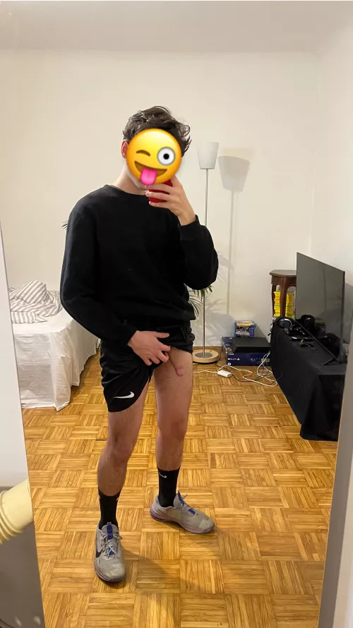 Oops I was jogging without underwear