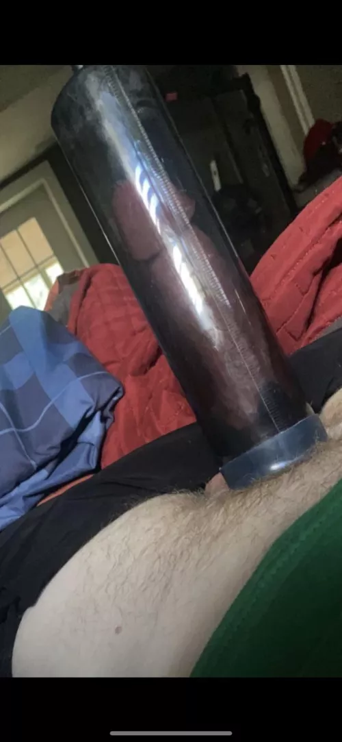 Pumping my massive cock