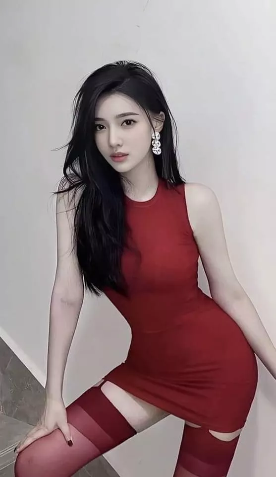 Red Dress and Stockings