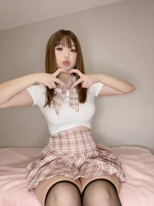 Tight top and thigh highs