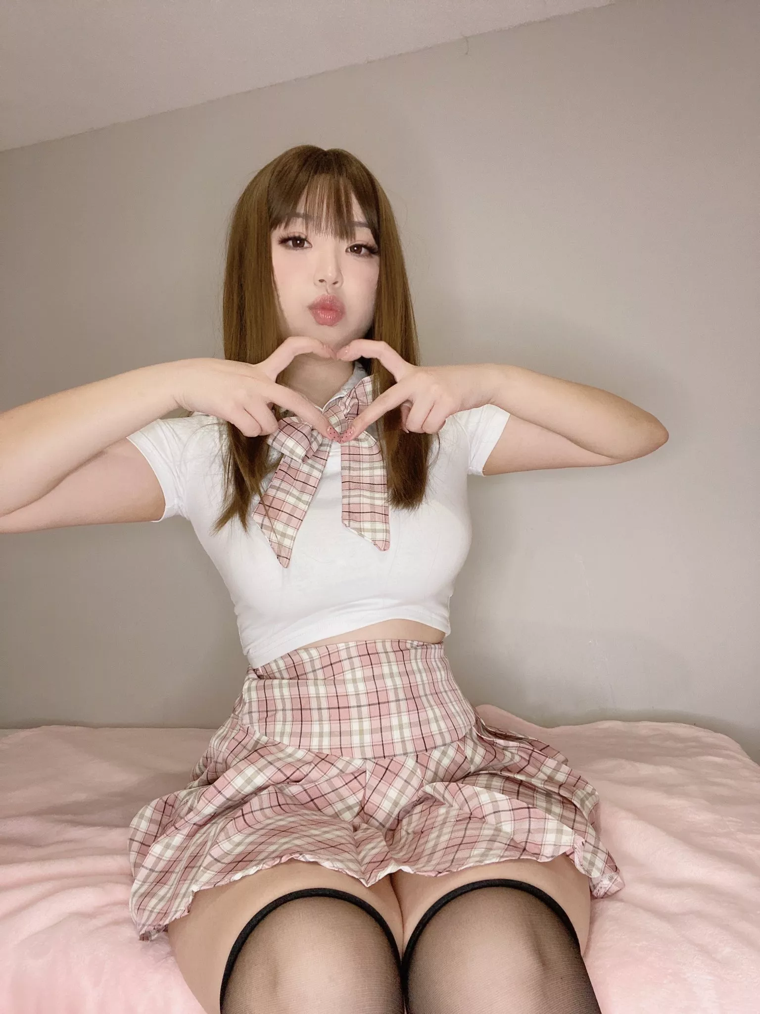 Tight top and thigh highs