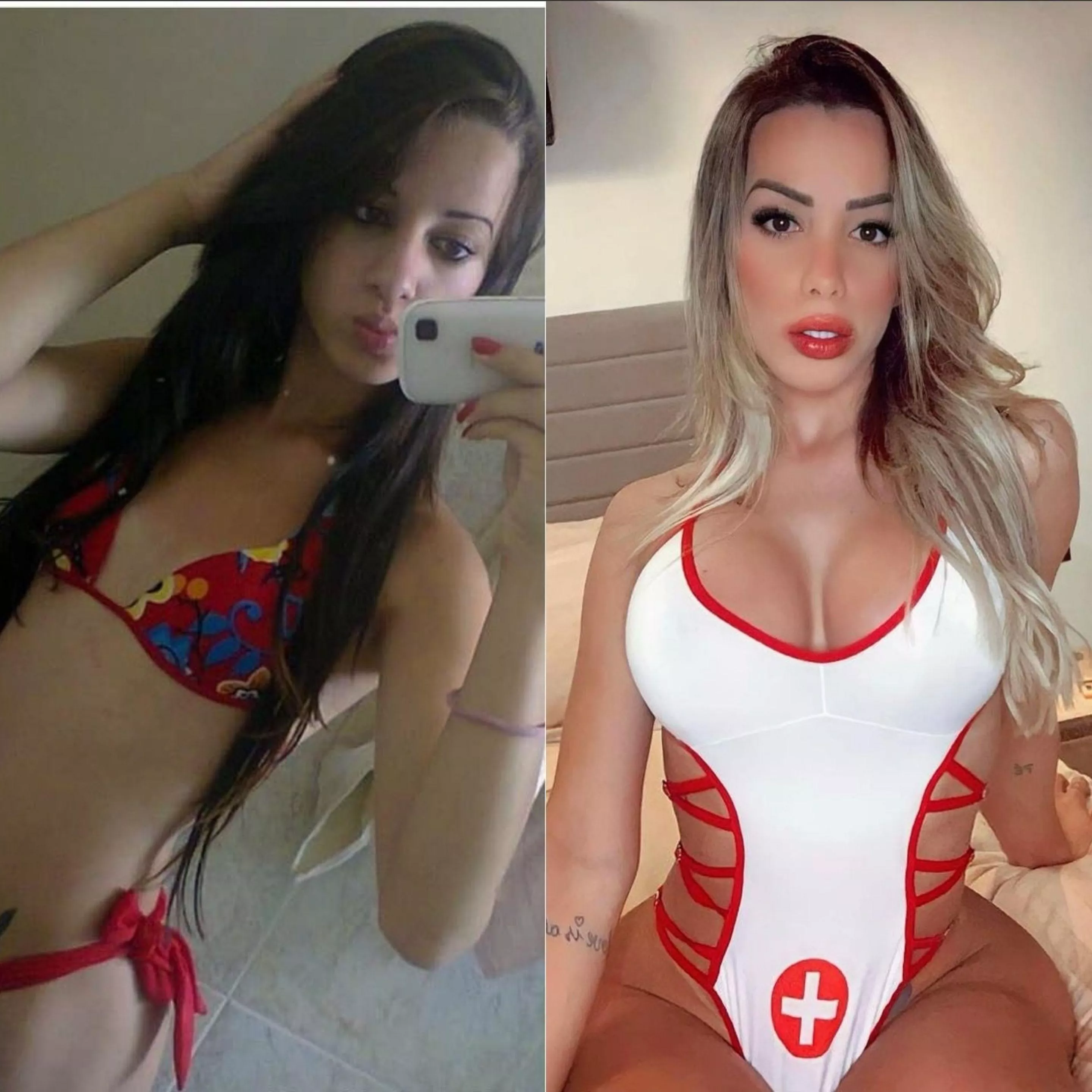 [TS] From a few years ago to now, striving for the perfect porn body 💖