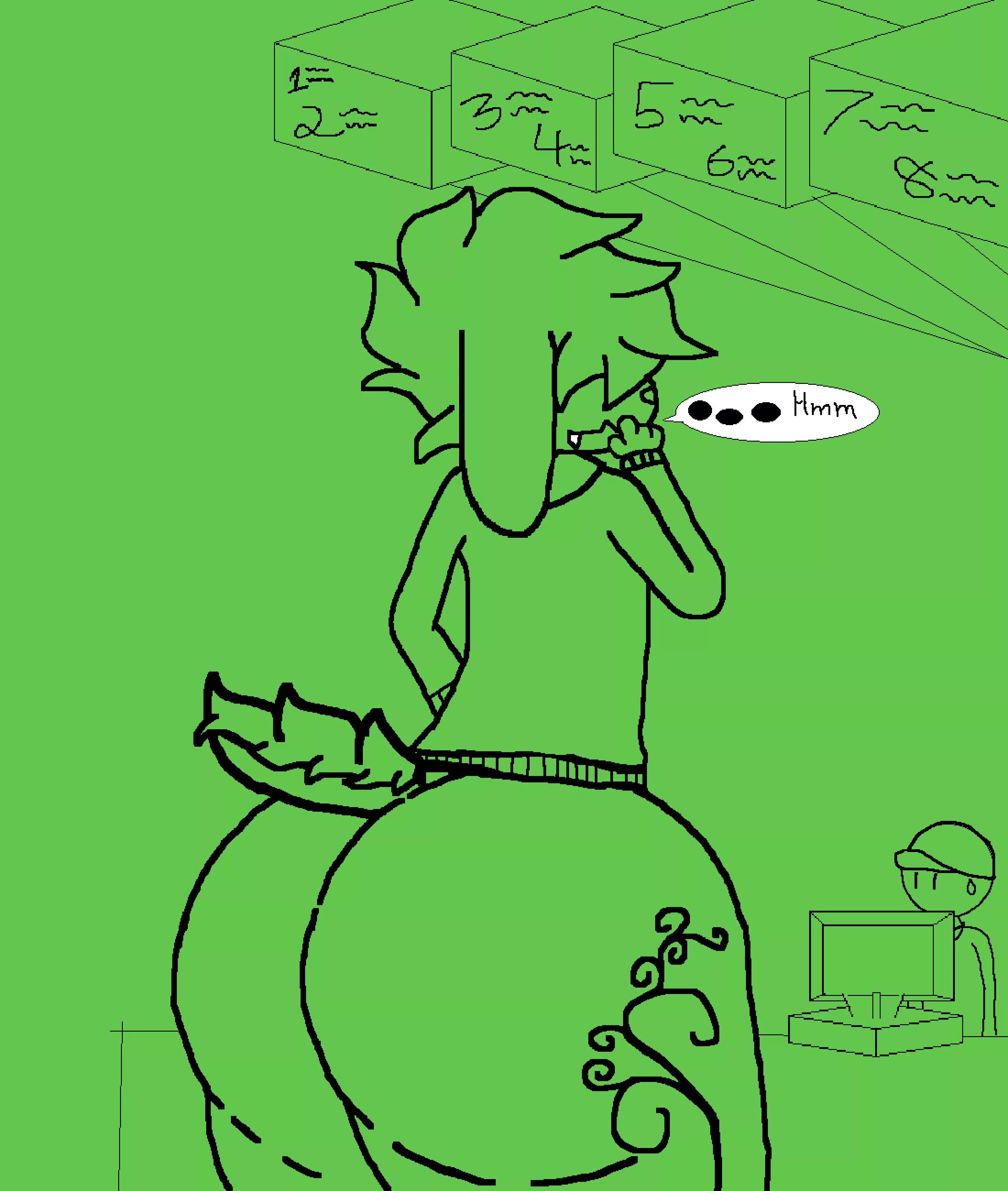 What should I buy? A scene inspired by a bunny named pumpkin. By me: MrCptWill