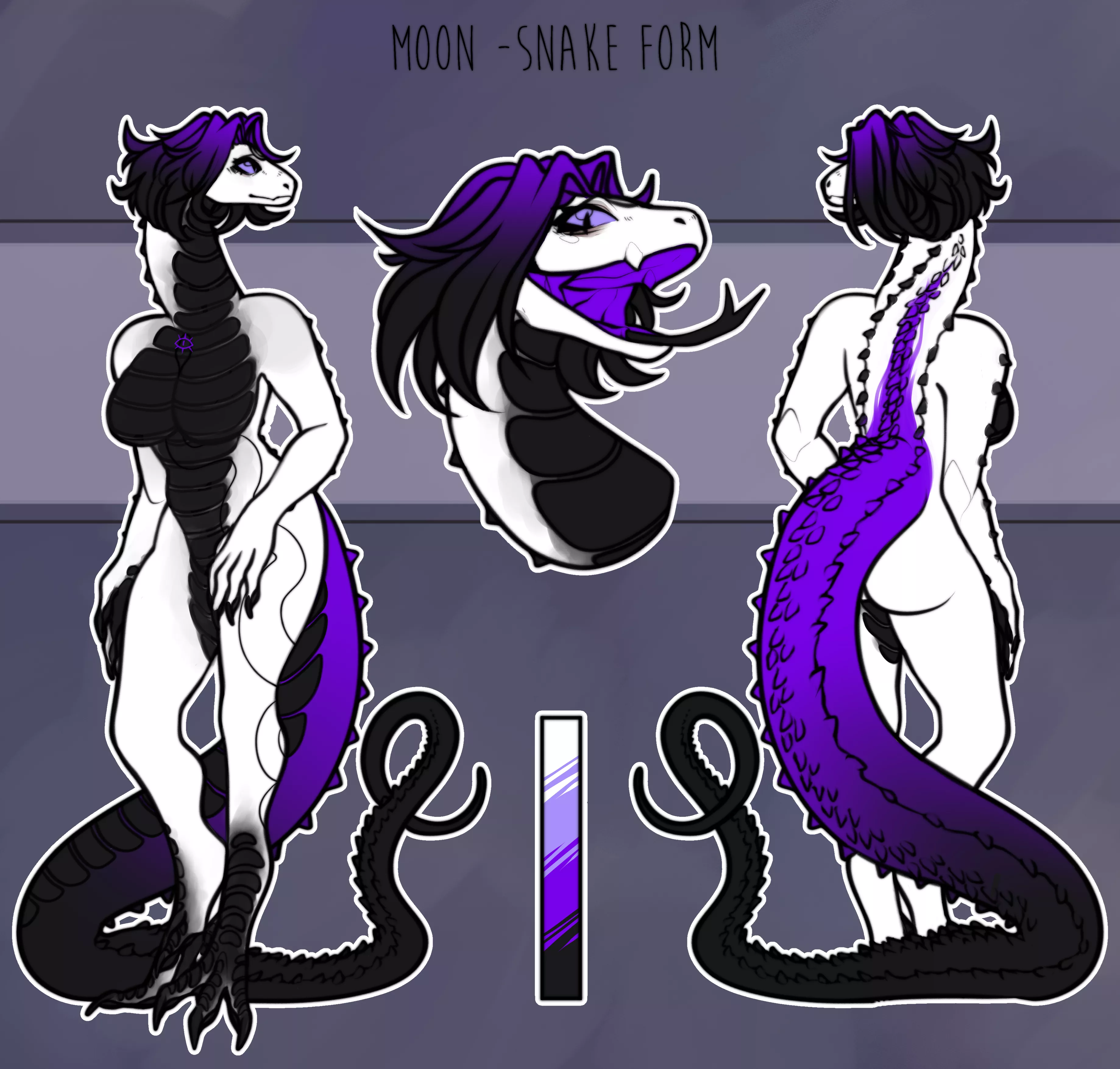 A little ref sheet for Moon's snake form 🐍