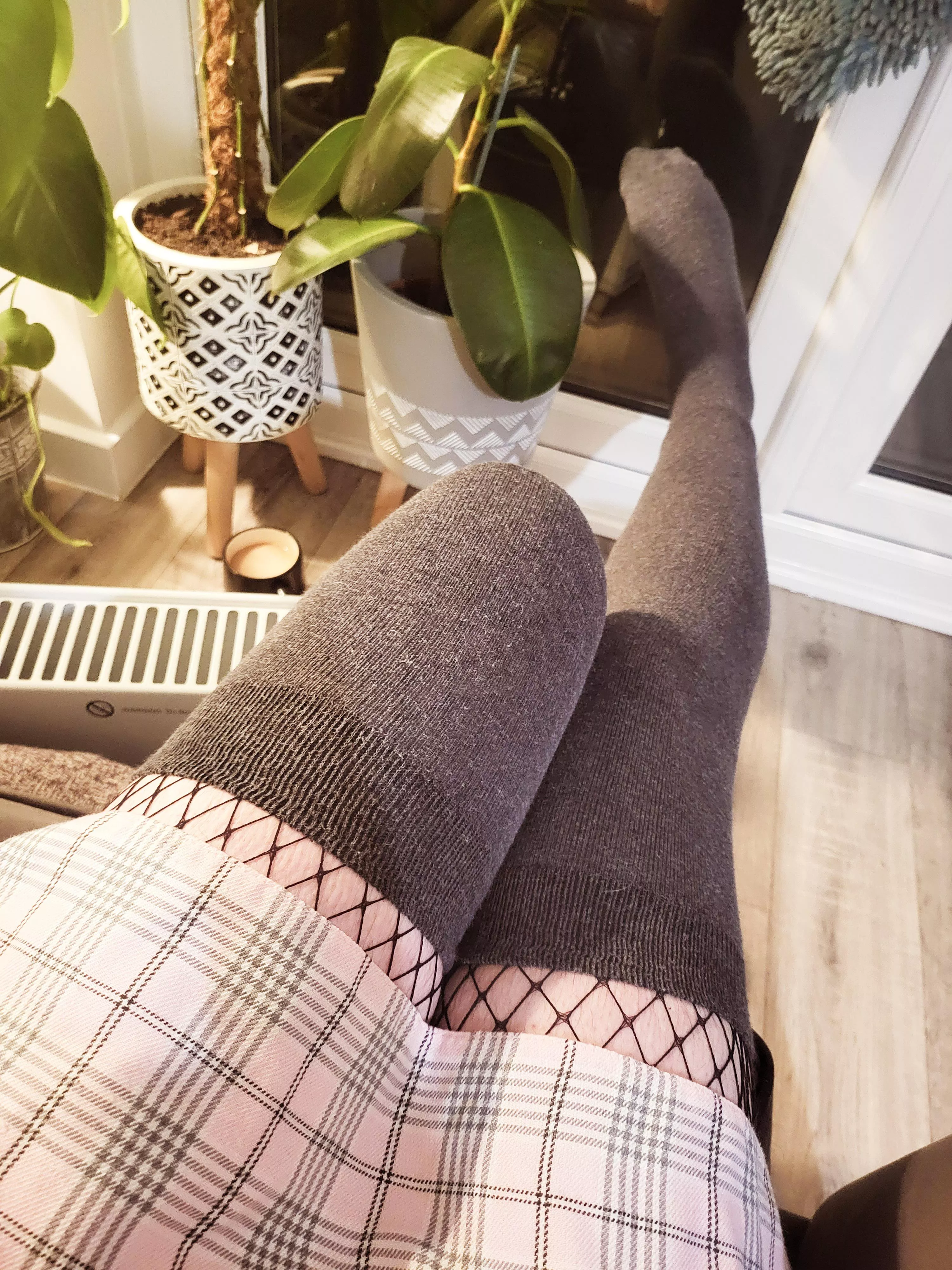 Are my thighs and socked feet cute enough? 🤭🤭