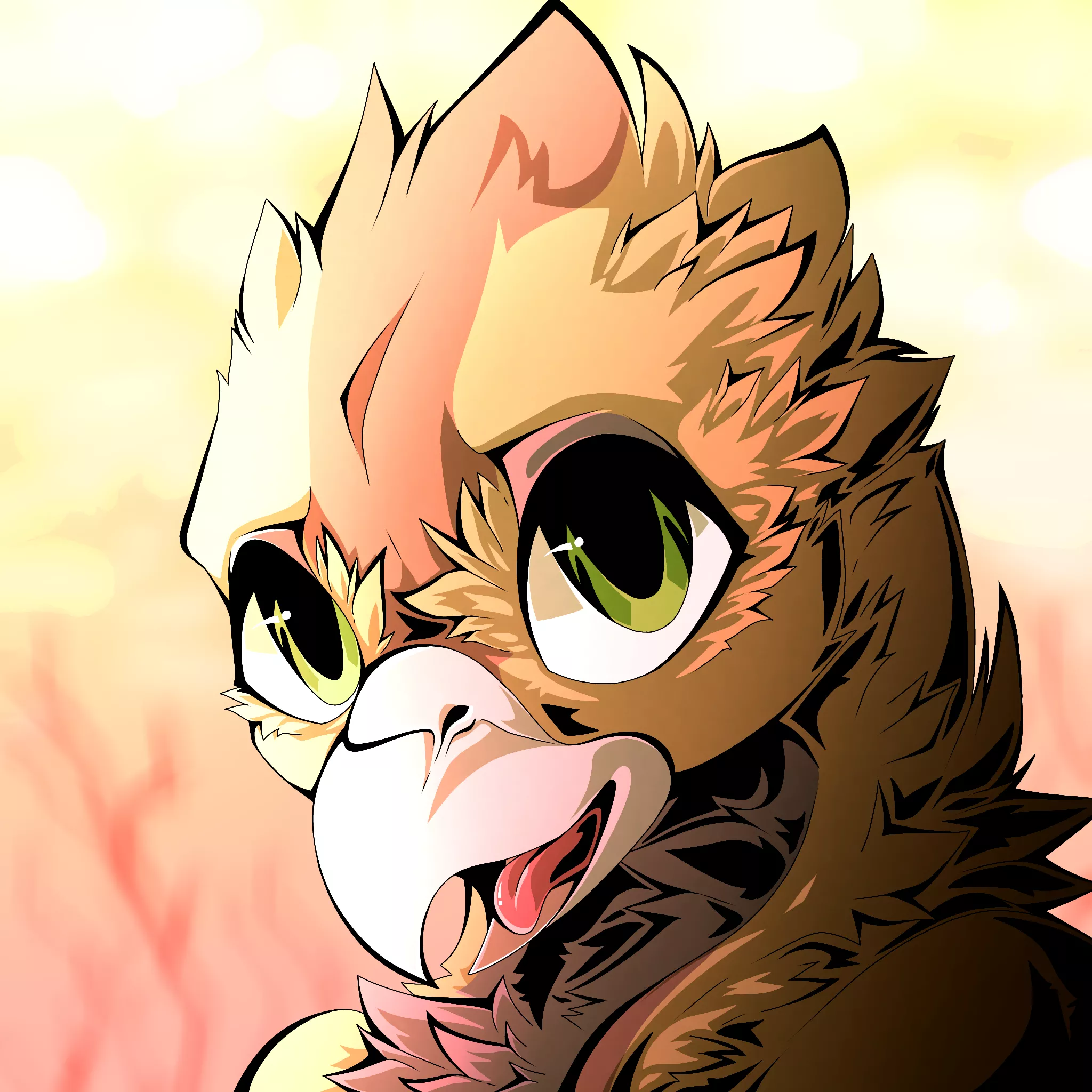 Bird just wanted to say hi. (Art by me)