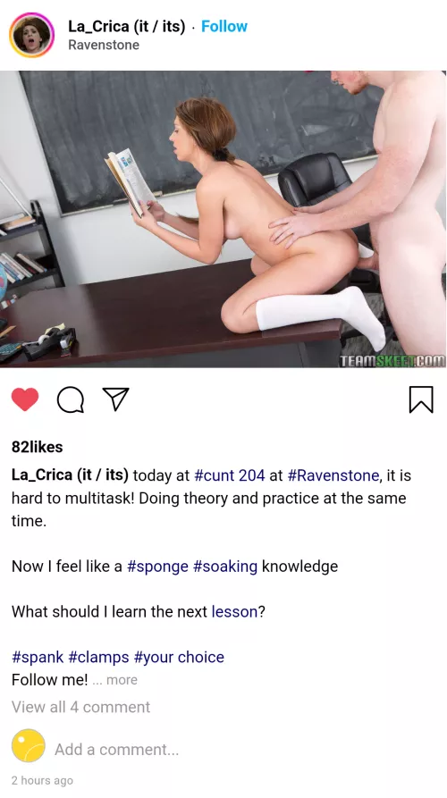 (cuntagram) @la_crica - every minute learning