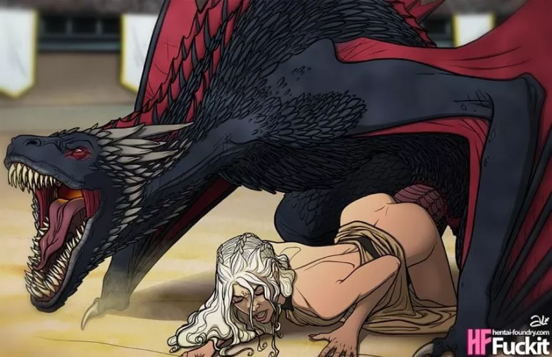 Daenerys Targaryen enjoying a huge dragon cock (alx / fuckit)