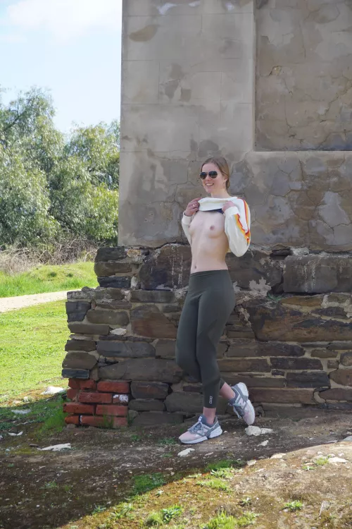 I love it when guys ask to take a photo of me flashing outdoors