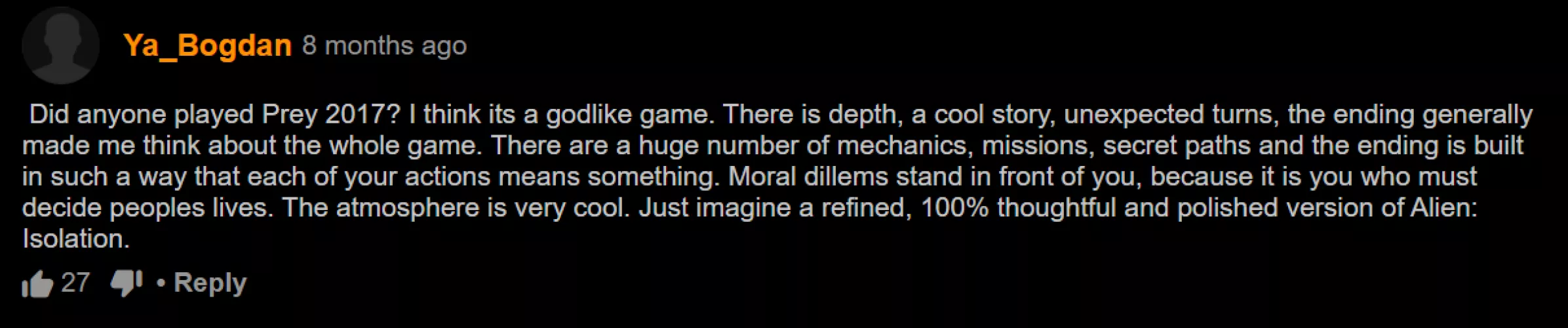 I was thinking of playing the game