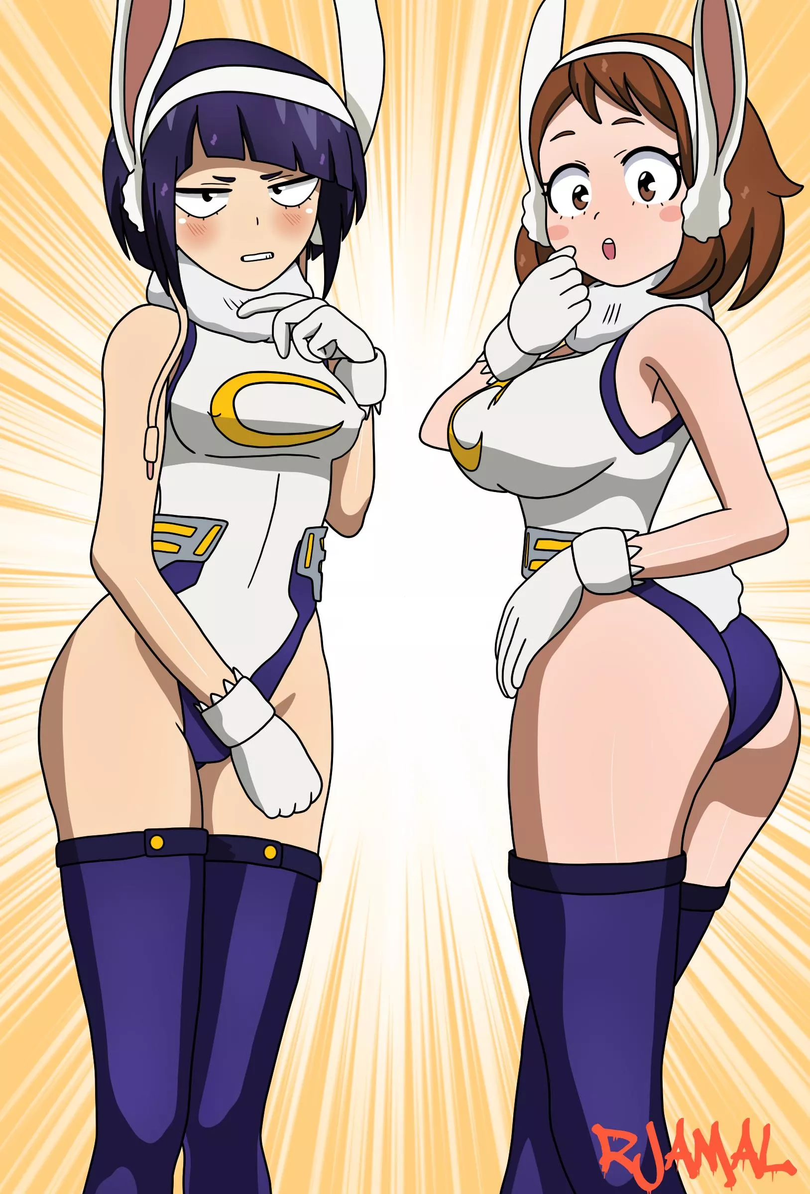 Jiro and Ochavo dressed as Miruko (By RJamal) [My Hero Academia]
