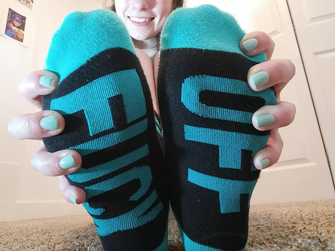 Matching socks and nails!