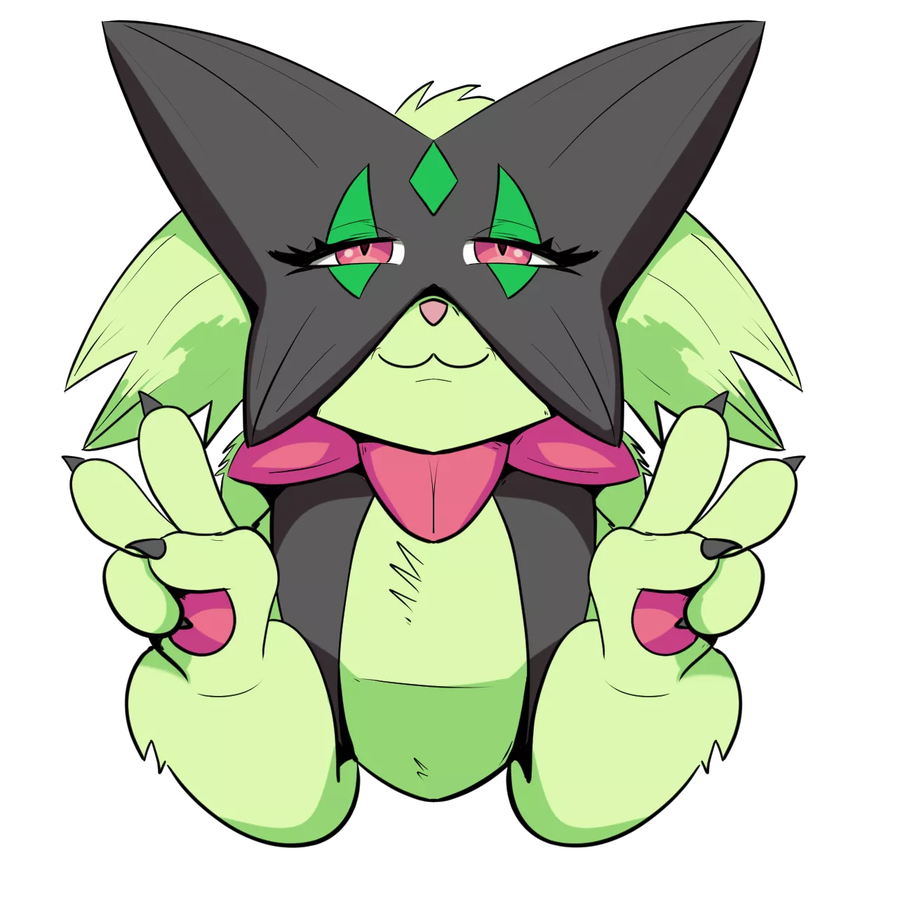 Meowscarada! (Art by me! I made this design to print it out as stickers!)