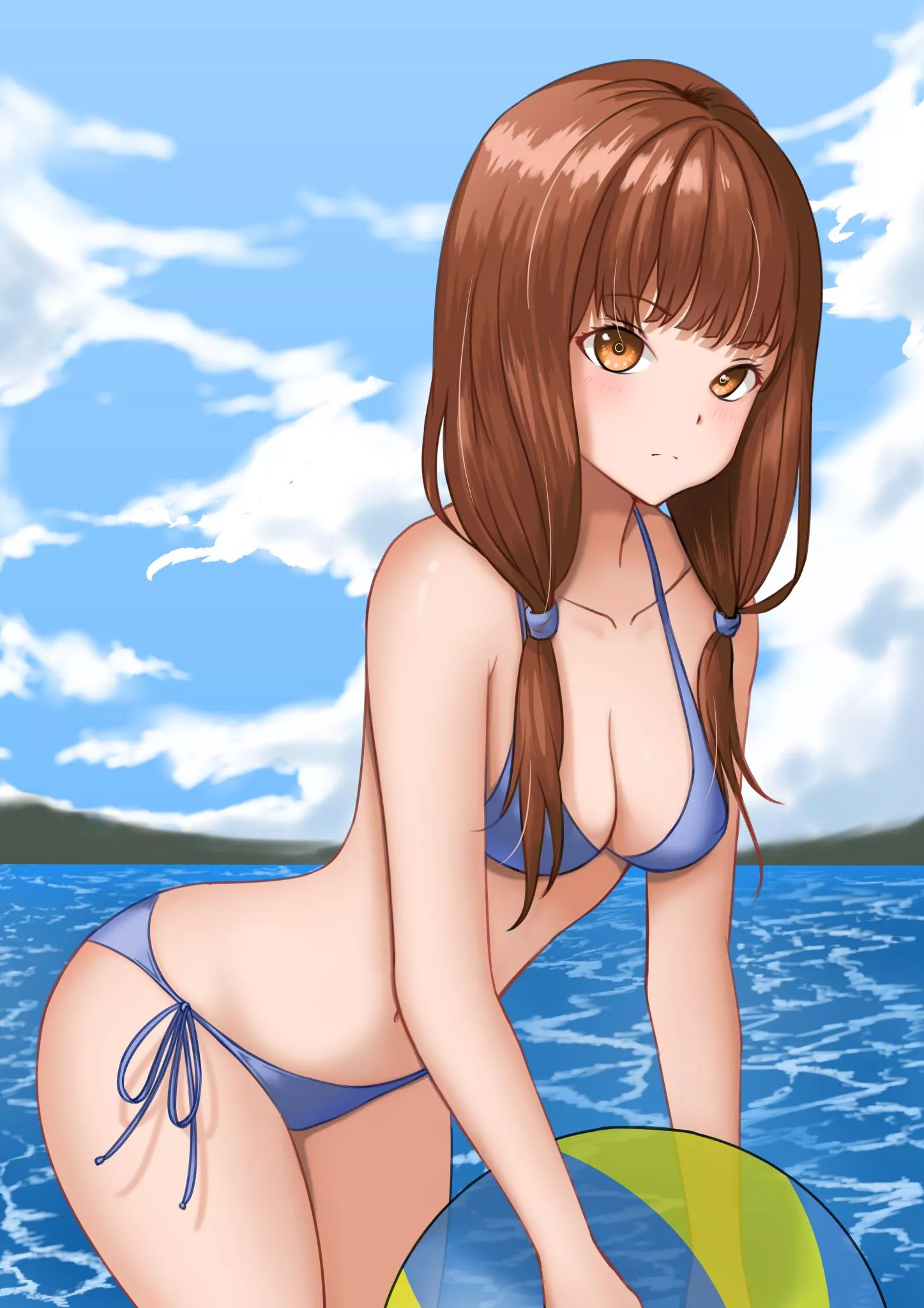 Miko playing at the lake (By defaultkavy) [Kaguya-Sama: Love is War]