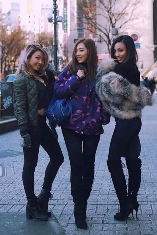 Out in the city you run into these three ladies