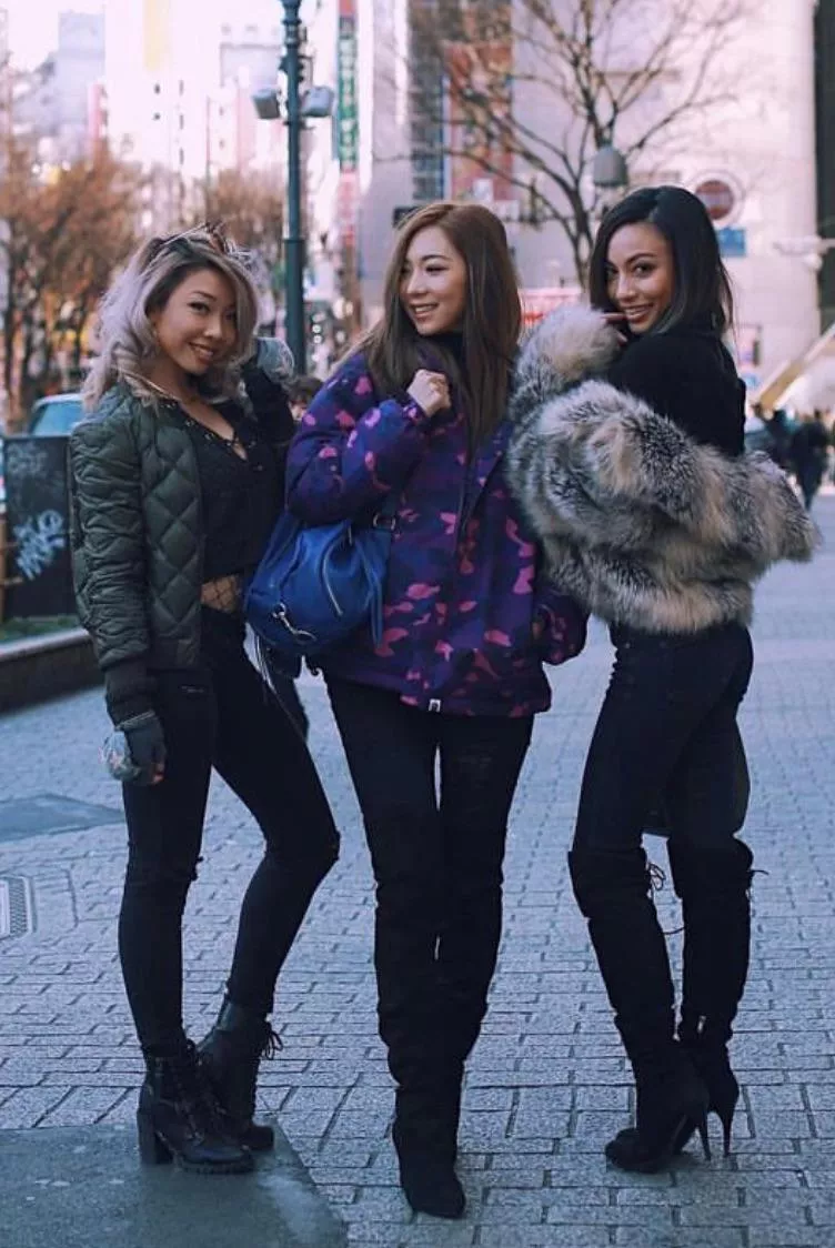 Out in the city you run into these three ladies