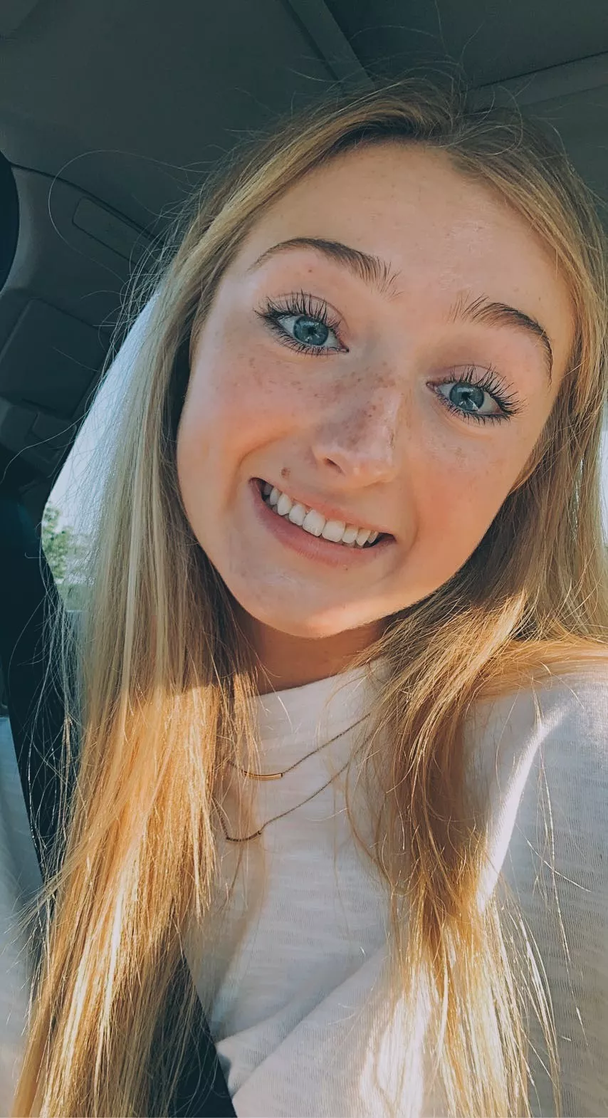 Pretty girl in a car