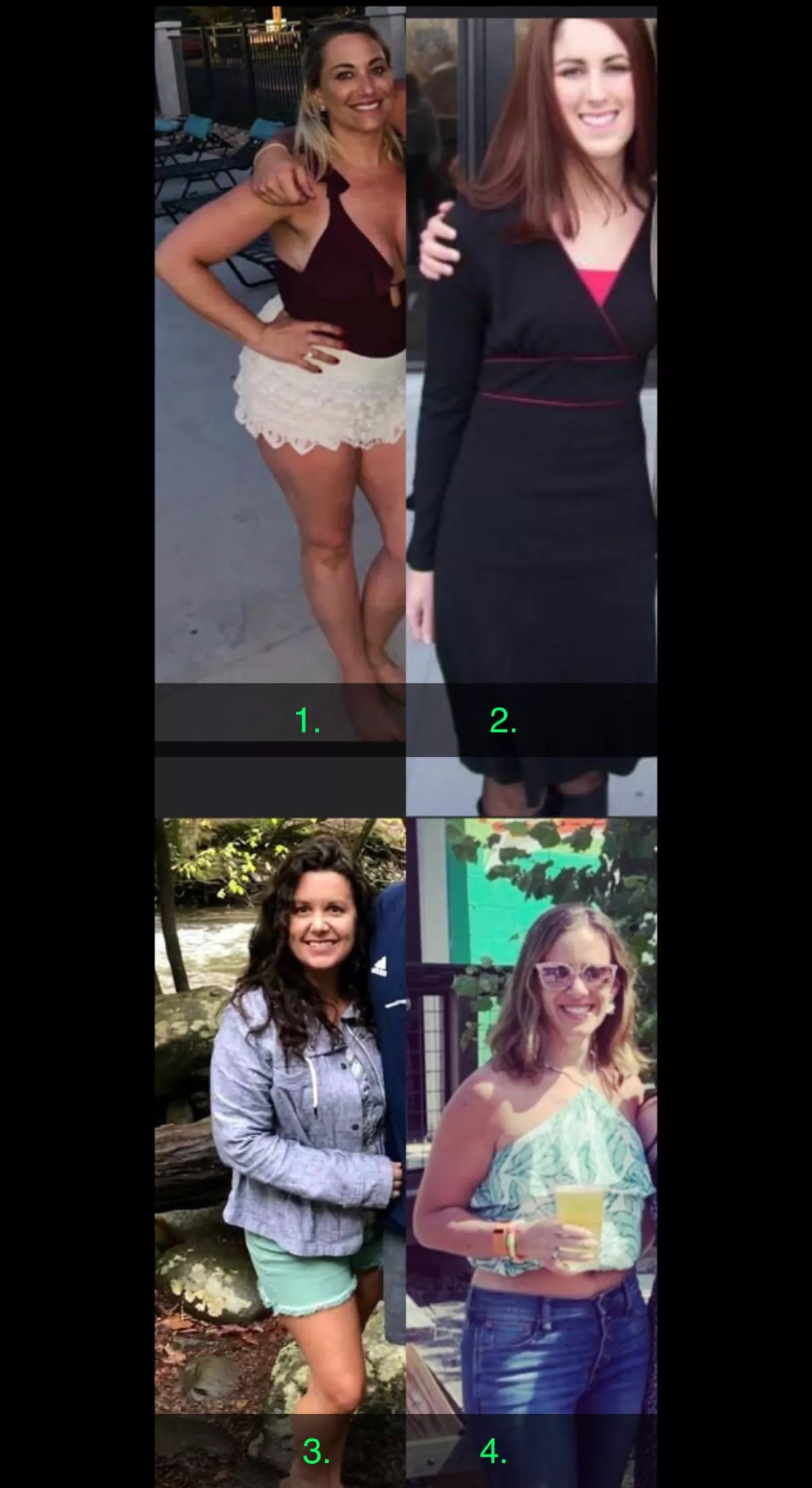 Rank 1st - 4th! All real MILFs in their mid 30’s!